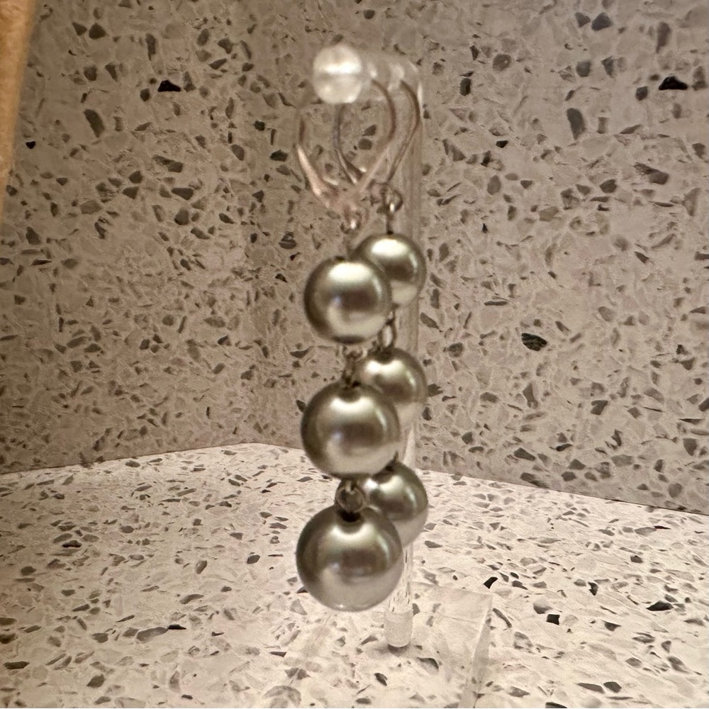 Gray Bead Multi Strand Necklace Set - image 5